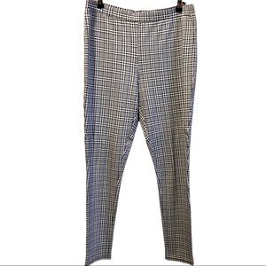 Houndstooth Plaid Leggings. Size L NWOT